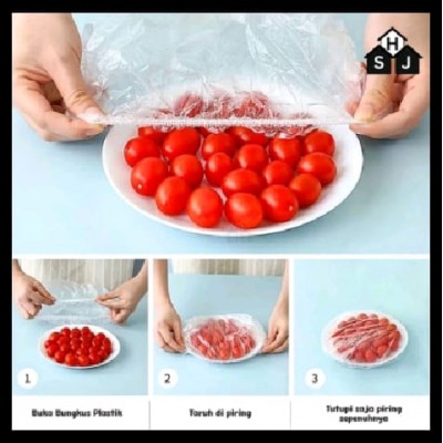 Plastik Pelindung Makanan Penutup Makanan / Plastik Karet 